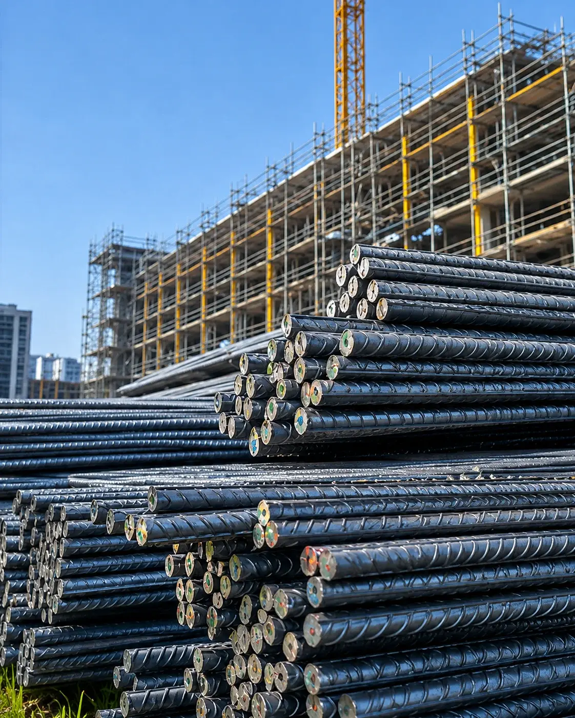Steel Bars Construction Site